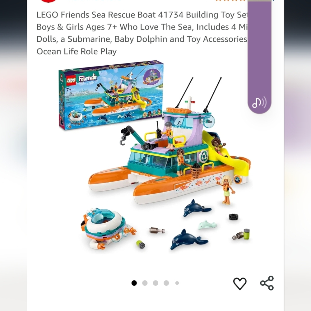 LEGO SEA RESCUE BOAT, NIB‎